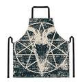 Satan Goat Skull Symbol Print Apron