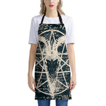 Satan Goat Skull Symbol Print Apron