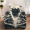 Satan Goat Skull Symbol Print Armchair Slipcover