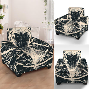 Satan Goat Skull Symbol Print Armchair Slipcover