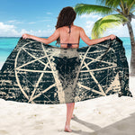 Satan Goat Skull Symbol Print Beach Sarong Wrap