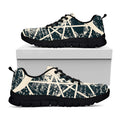 Satan Goat Skull Symbol Print Black Running Shoes