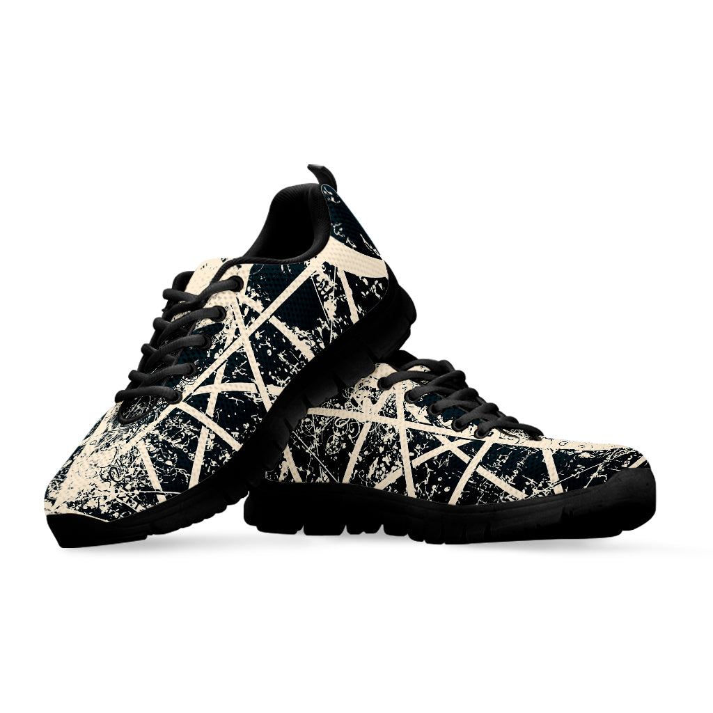 Satan Goat Skull Symbol Print Black Sneakers