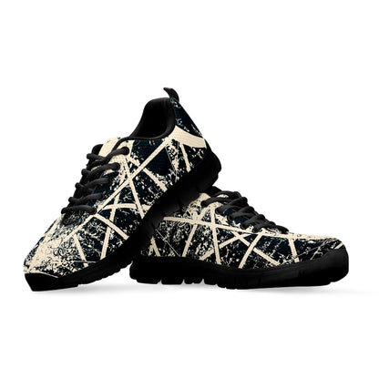 Satan Goat Skull Symbol Print Black Sneakers