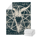 Satan Goat Skull Symbol Print Blanket