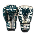 Satan Goat Skull Symbol Print Boxing Gloves
