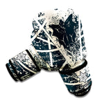 Satan Goat Skull Symbol Print Boxing Gloves