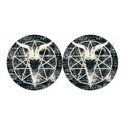 Satan Goat Skull Symbol Print Car Coasters