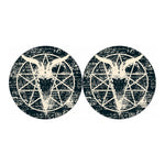 Satan Goat Skull Symbol Print Car Coasters