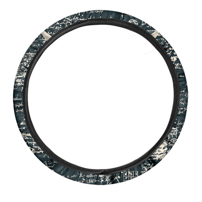 Satan Goat Skull Symbol Print Car Steering Wheel Cover