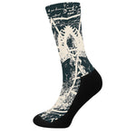 Satan Goat Skull Symbol Print Crew Socks