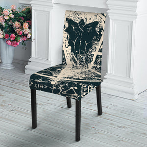 Satan Goat Skull Symbol Print Dining Chair Slipcover