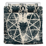 Satan Goat Skull Symbol Print Duvet Cover Bedding Set