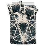 Satan Goat Skull Symbol Print Duvet Cover Bedding Set