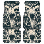 Satan Goat Skull Symbol Print Front and Back Car Floor Mats