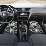 Satan Goat Skull Symbol Print Front and Back Car Floor Mats