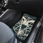 Satan Goat Skull Symbol Print Front and Back Car Floor Mats