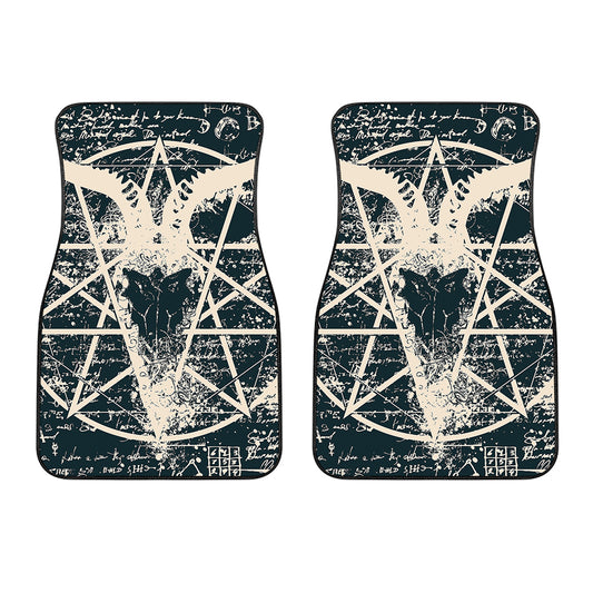 Satan Goat Skull Symbol Print Front Car Floor Mats