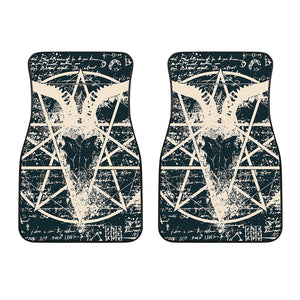 Satan Goat Skull Symbol Print Front Car Floor Mats