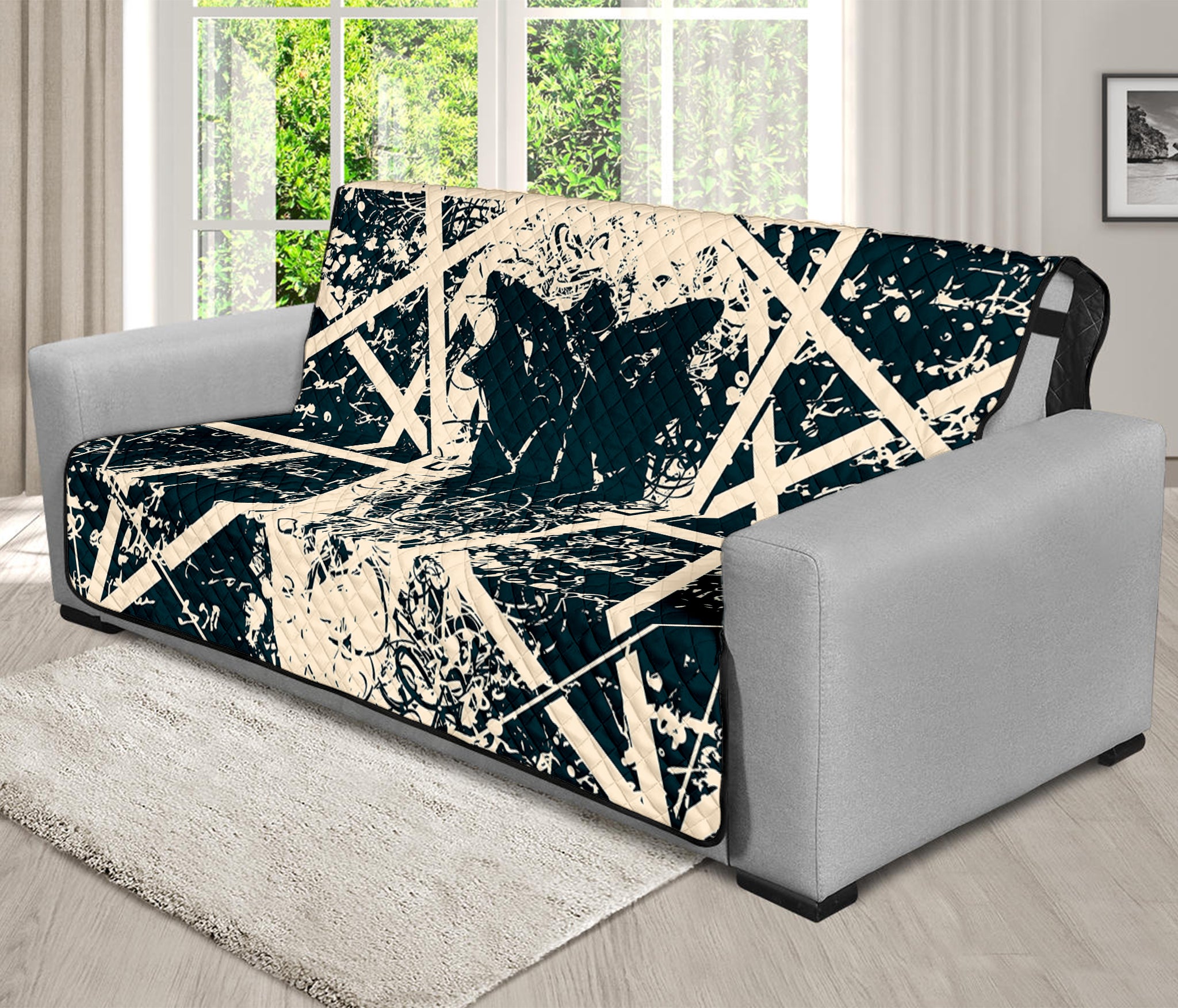 Satan Goat Skull Symbol Print Futon Protector