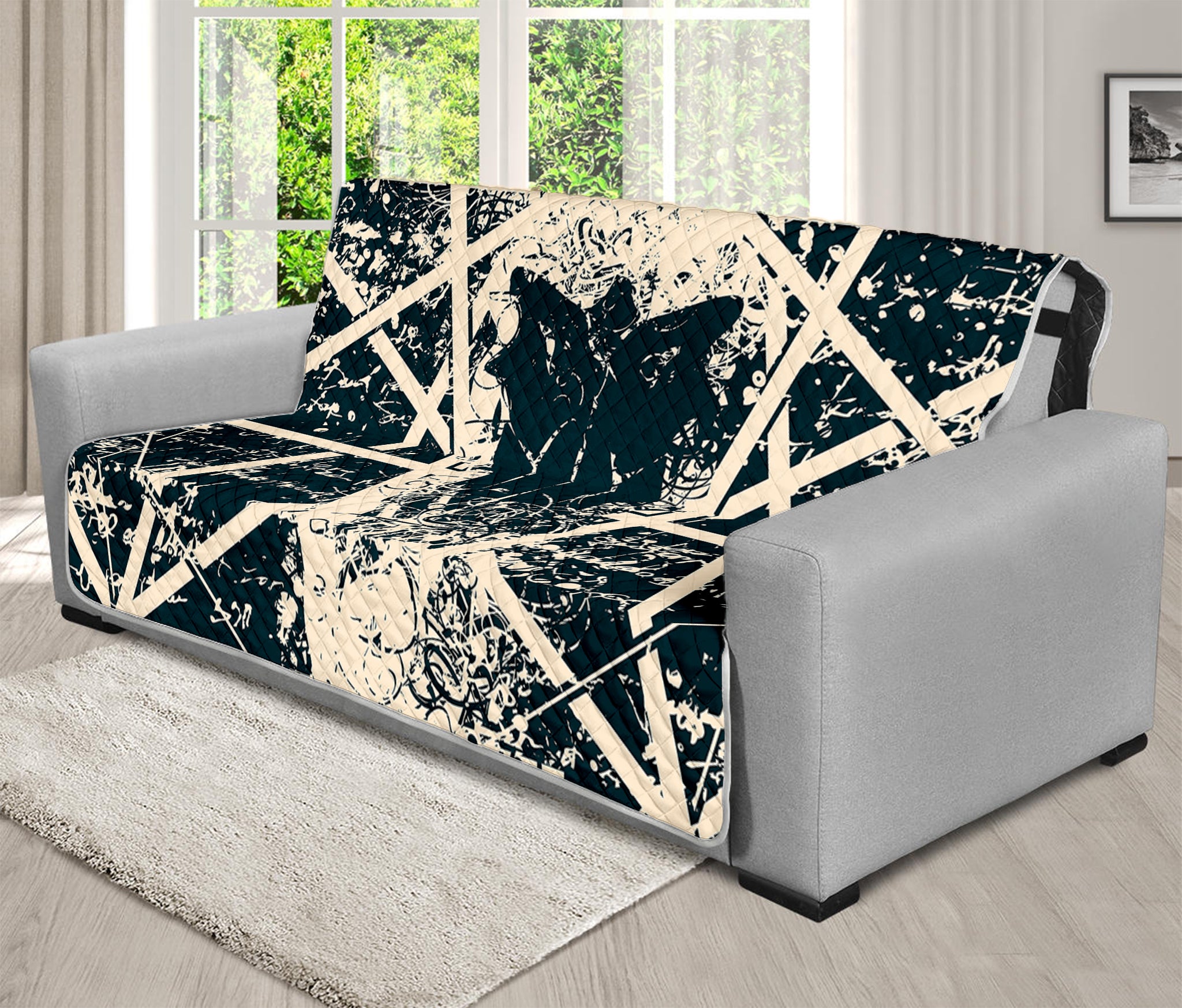 Satan Goat Skull Symbol Print Futon Protector