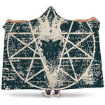 Satan Goat Skull Symbol Print Hooded Blanket