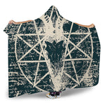 Satan Goat Skull Symbol Print Hooded Blanket