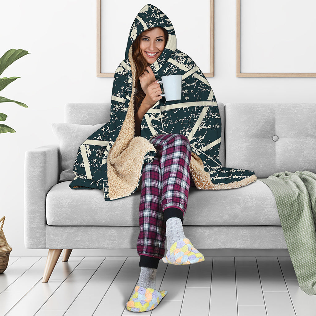 Satan Goat Skull Symbol Print Hooded Blanket