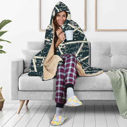 Satan Goat Skull Symbol Print Hooded Blanket