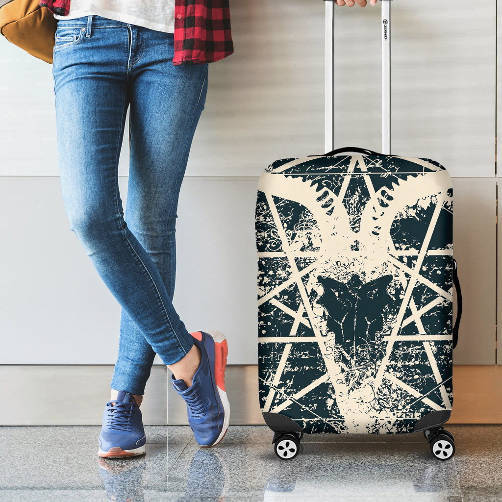 Satan Goat Skull Symbol Print Luggage Cover