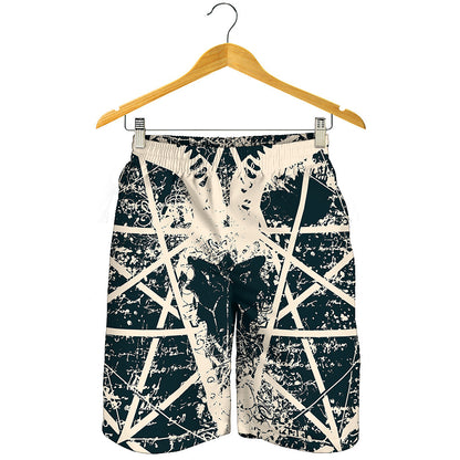 Satan Goat Skull Symbol Print Men's Shorts