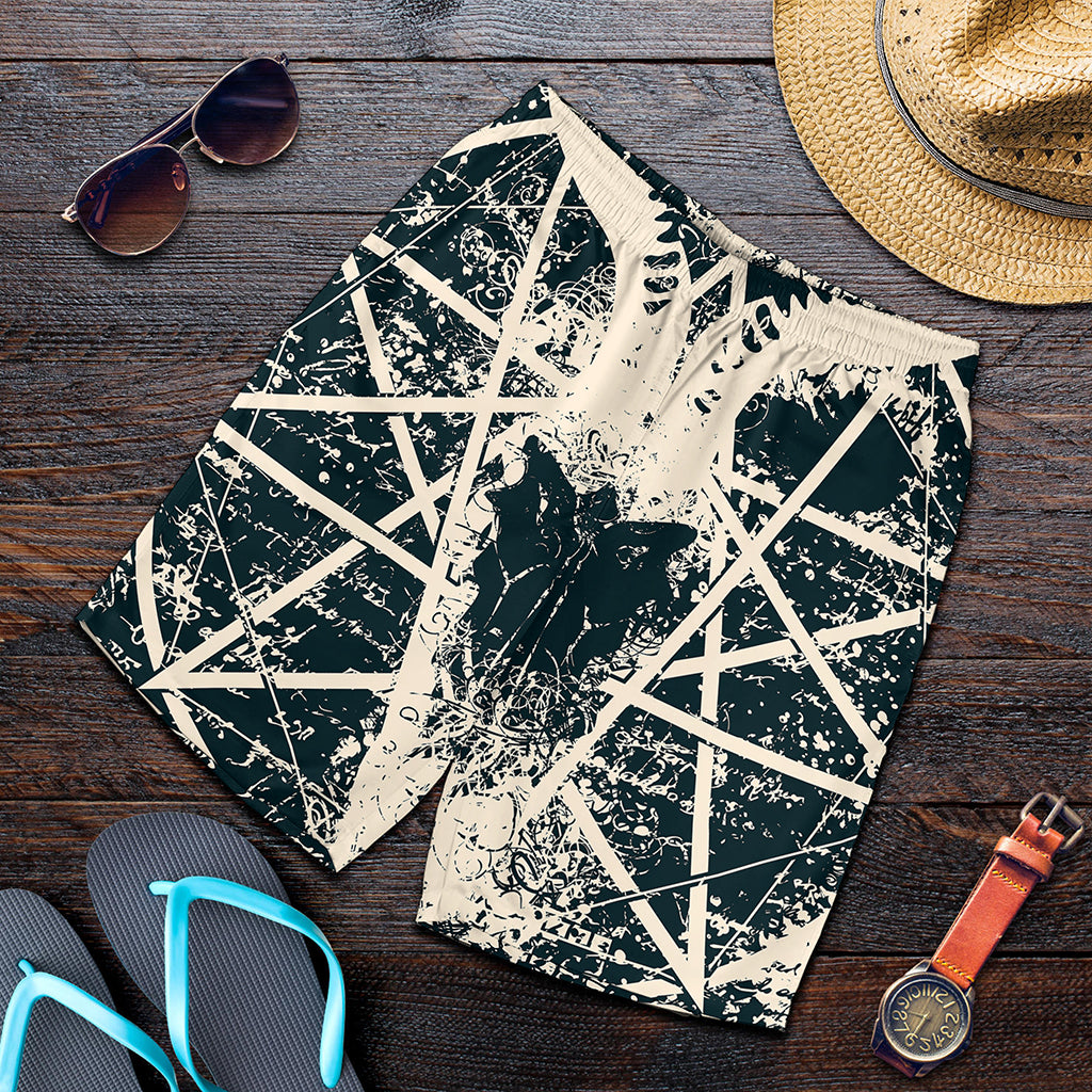 Satan Goat Skull Symbol Print Men's Shorts