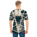 Satan Goat Skull Symbol Print Men's T-Shirt