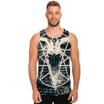 Satan Goat Skull Symbol Print Men's Tank Top