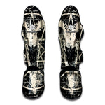 Satan Goat Skull Symbol Print Muay Thai Shin Guard