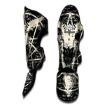 Satan Goat Skull Symbol Print Muay Thai Shin Guard