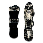 Satan Goat Skull Symbol Print Muay Thai Shin Guard