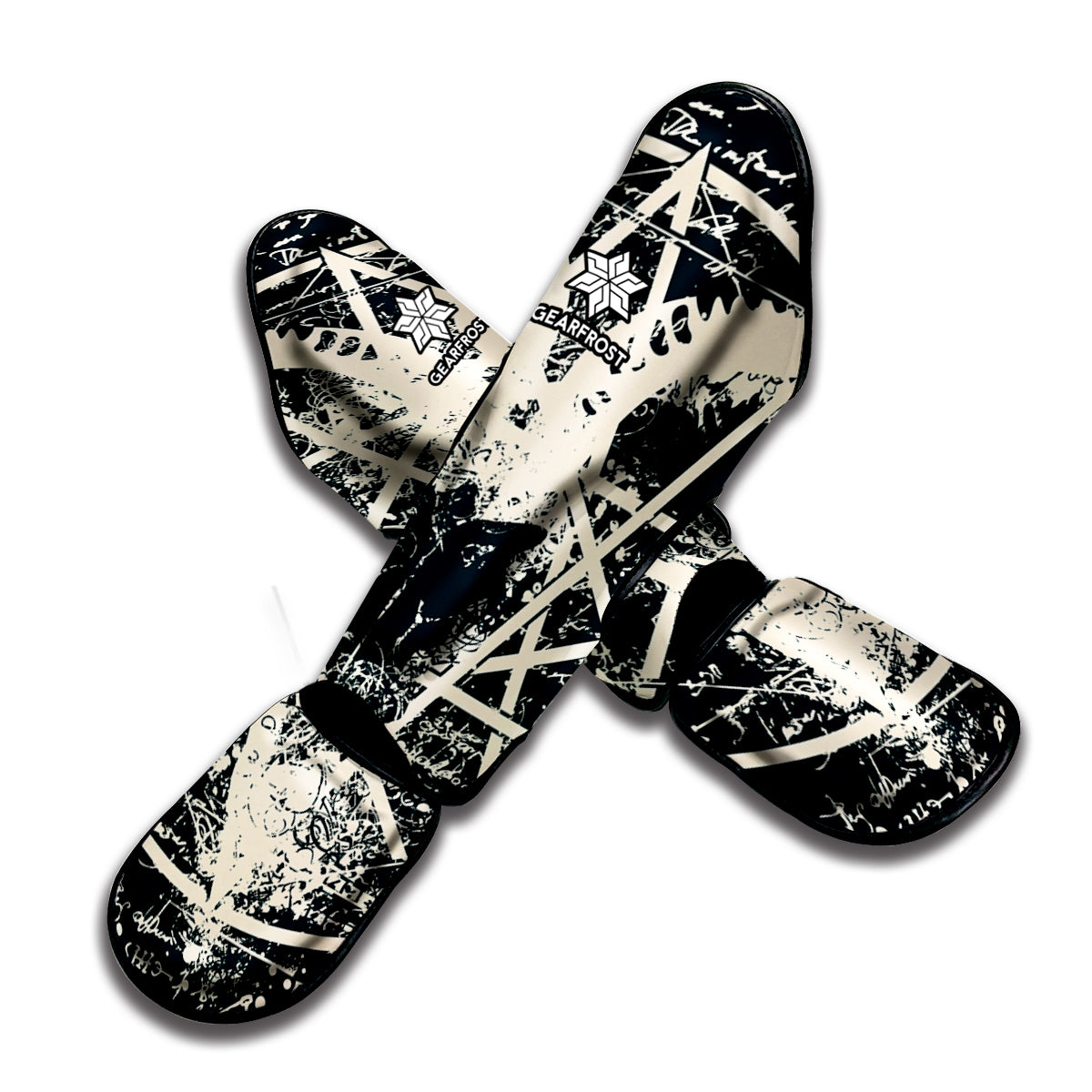 Satan Goat Skull Symbol Print Muay Thai Shin Guard