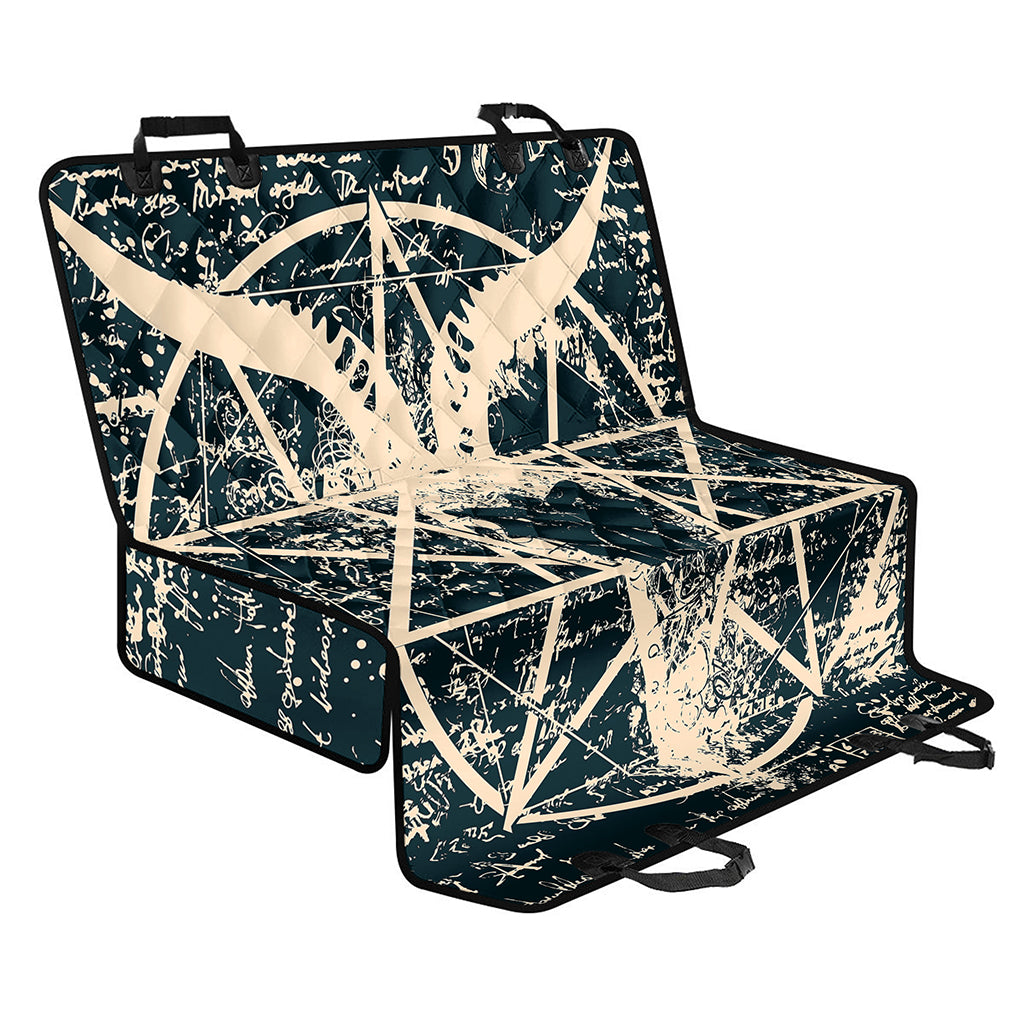 Satan Goat Skull Symbol Print Pet Car Back Seat Cover