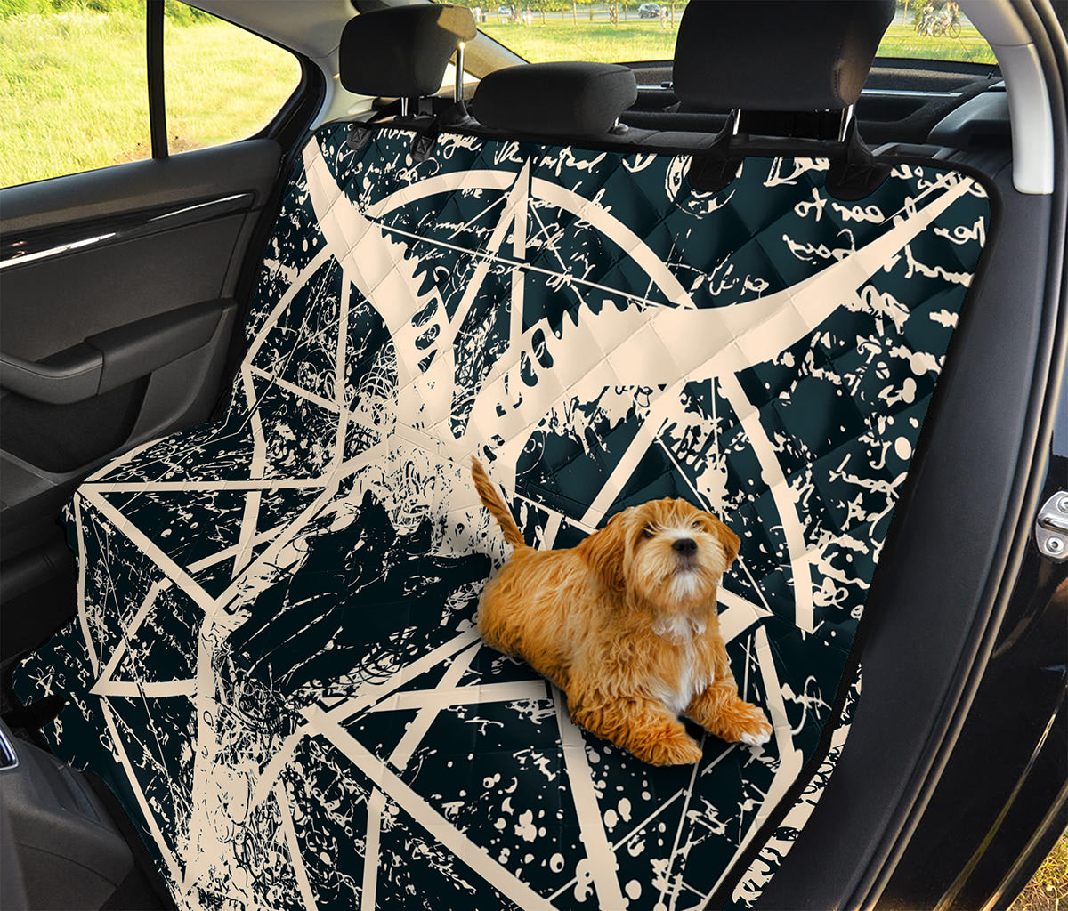 Satan Goat Skull Symbol Print Pet Car Back Seat Cover