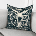 Satan Goat Skull Symbol Print Pillow Cover