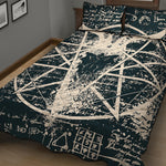 Satan Goat Skull Symbol Print Quilt Bed Set