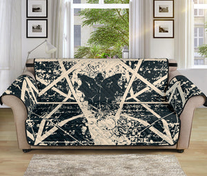 Satan Goat Skull Symbol Print Sofa Protector