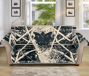 Satan Goat Skull Symbol Print Sofa Protector