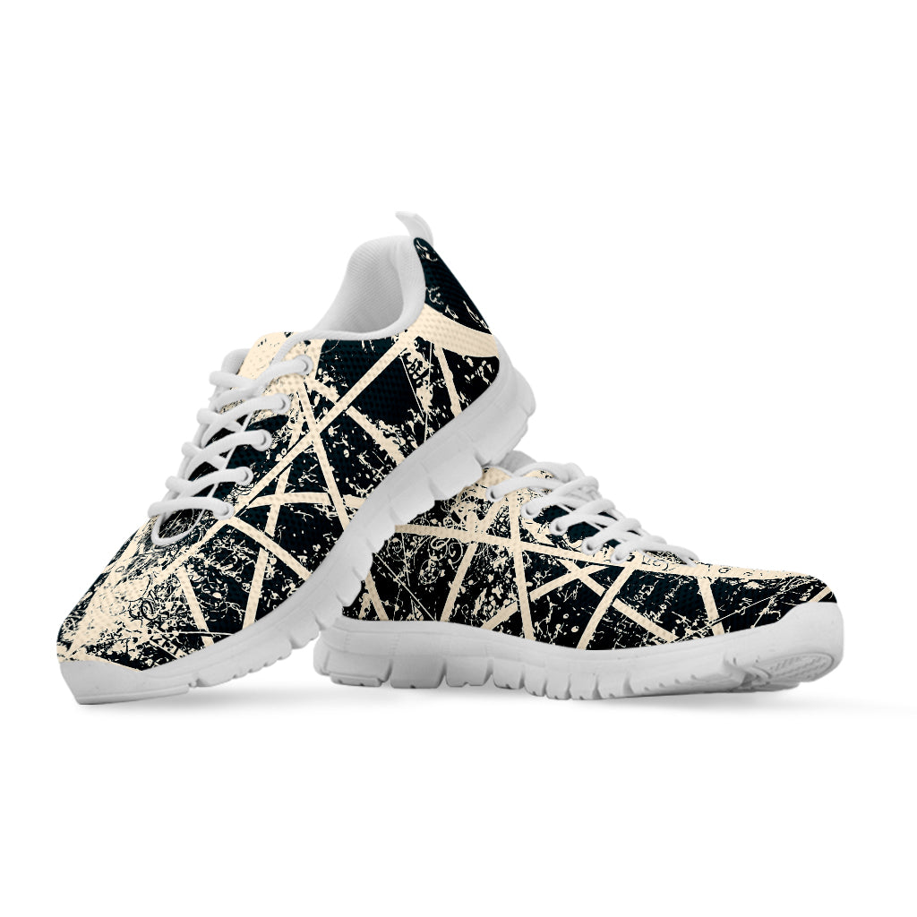 Satan Goat Skull Symbol Print White Sneakers
