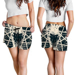 Satan Goat Skull Symbol Print Women's Shorts