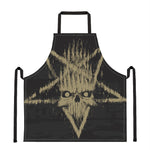 Satanic Pentagram Skull Print Apron