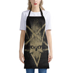 Satanic Pentagram Skull Print Apron
