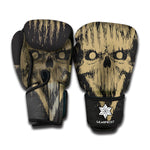 Satanic Pentagram Skull Print Boxing Gloves