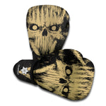 Satanic Pentagram Skull Print Boxing Gloves